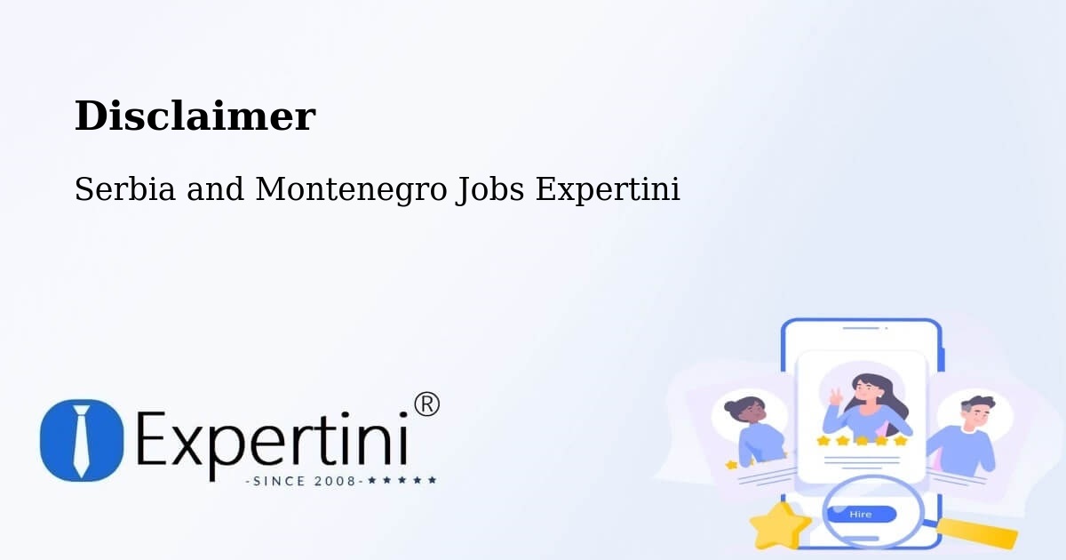 Disclaimer – Ladysmith - Serbia and Montenegro Jobs Expertini